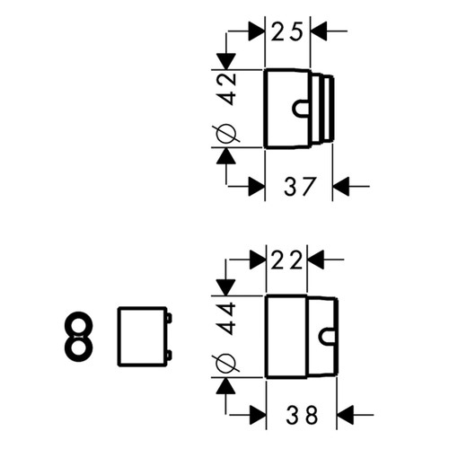 Immagine di Hansgrohe Prolunga 25 mm 31971000