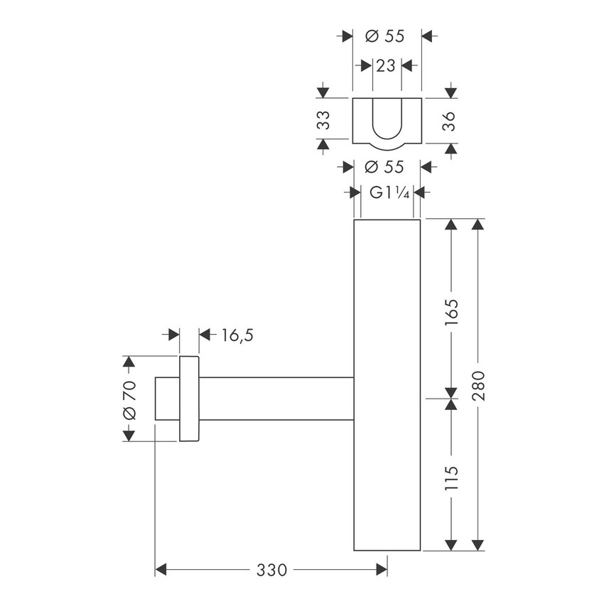 Immagine di Hansgrohe Sifone design flowstar, finitura cromo 52100000