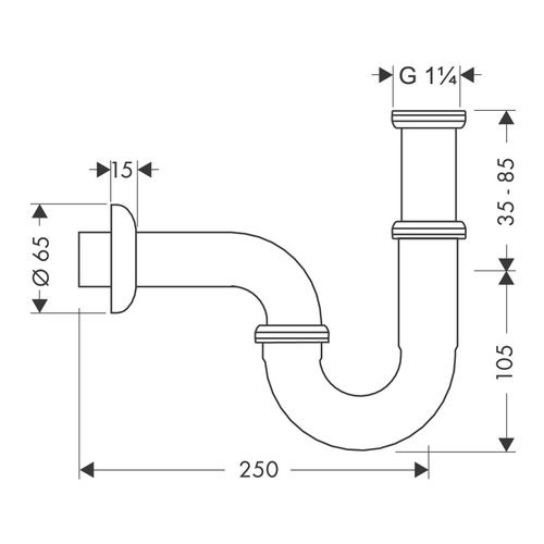 Immagine di Hansgrohe Sifone modello standard, finitura cromo 53002000