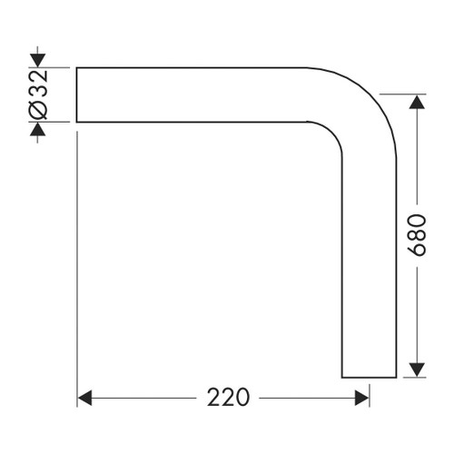 Immagine di Hansgrohe Gomito 90º, finitura cromo 53646000
