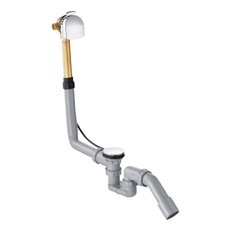 Immagine di Hansgrohe EXAFILL set completo erogazione vasca, set scarico e troppopieno per vasche da bagno standard, finitura cromo 58123000