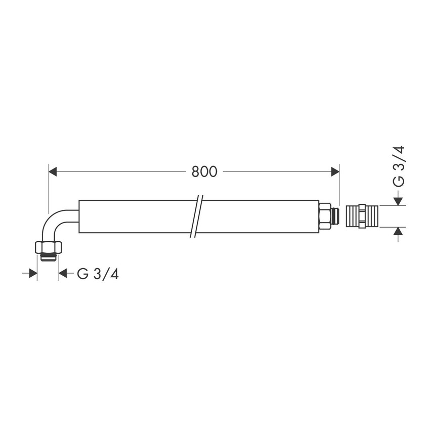 Immagine di Hansgrohe Raccordo flessibile per Exafill 800 mm 58192000