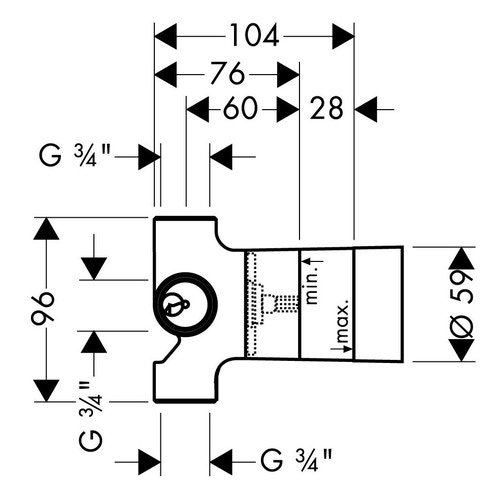 Immagine di Hansgrohe Corpo incasso per valvola d'arresto/deviatore trio ad incasso 15981180