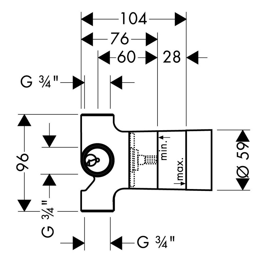 Immagine di Hansgrohe Corpo incasso per valvola d'arresto/deviatore trio ad incasso 15981180