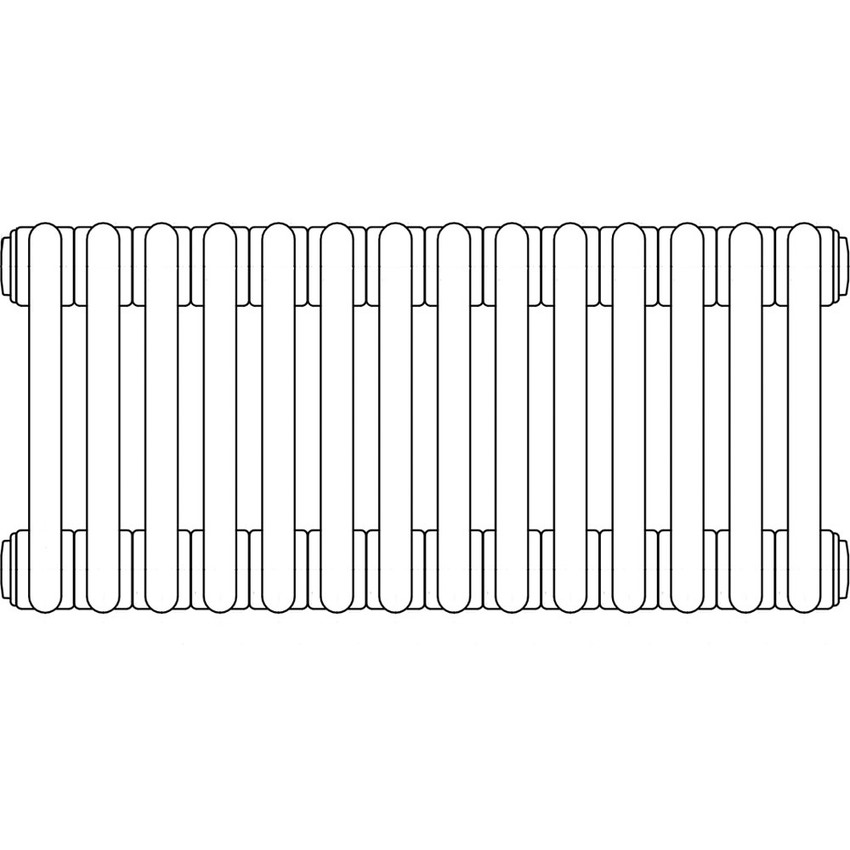 Immagine di Irsap TESI 3 radiatore per sostituzione A, 14 elementi H.66,5 L.63 P.10,1 cm, colore grigio medio finitura ruvido RT30665144DIRNON