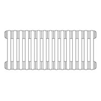 Immagine di Irsap TESI 3 radiatore per sostituzione A, 15 elementi H.66,5 L.67,5 P.10,1 cm, colore grigio chiaro finitura opaco RT30665158NIR02N