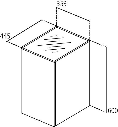 Immagine di Ideal Standard TONIC II mobiletto laterale 35 x 60 x 44 cm, legno miele R4308FF