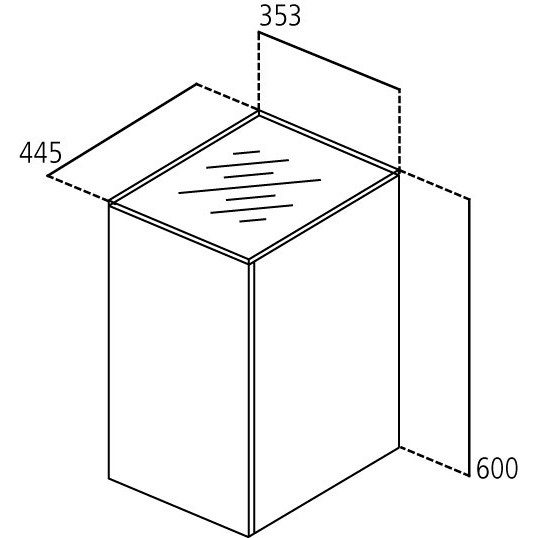Immagine di Ideal Standard TONIC II mobiletto laterale 35 x 60 x 44 cm, legno miele R4308FF