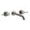 Immagine di Gessi 316 TRAME gruppo lavabo a parete P.19 cm, tre fori, senza scarico, finitura steel brushed 54394#239