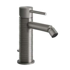 Immagine di Gessi 316 TRAME miscelatore monocomando bidet, con scarico, finitura steel brushed 54307#239