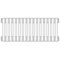 Immagine di Irsap TESI 4 radiatore per sostituzione A, 16 elementi 86,5x72x13,9cm, con valvola integrata alta e allacciamenti idraulici centrali, bianco RT408651601IR52N