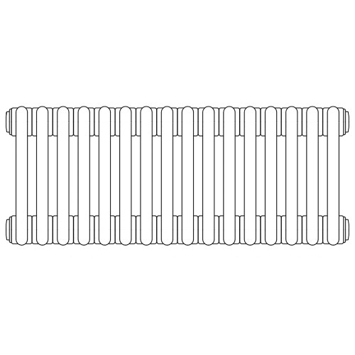 Immagine di Irsap TESI 4 radiatore per sostituzione A, 16 elementi 86,5x72x13,9cm, con valvola integrata alta e allacciamenti idraulici centrali, bianco RT408651601IR52N