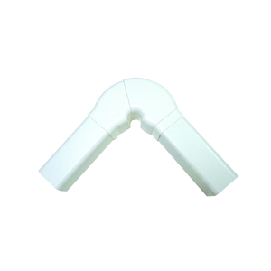Immagine di Tecnogas curva regolabile con angolare snodabile a partire da 45° per canalina, 6,5x5 cm, colore bianco 12829