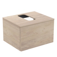 Immagine di Ideal Standard ADAPTO mobile sottolavabo L.60 cm, completo di top forato, finitura legno miele U8594FF