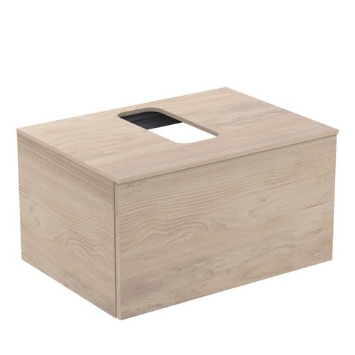 Immagine di Ideal Standard ADAPTO mobile sottolavabo L.70 cm, completo di top forato, finitura legno miele U8595FF