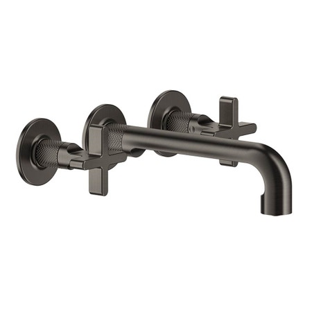 Immagine di Gessi INCISO+ gruppo lavabo P.23 cm, tre fori a parete, senza scarico, finitura cromo 58190#031