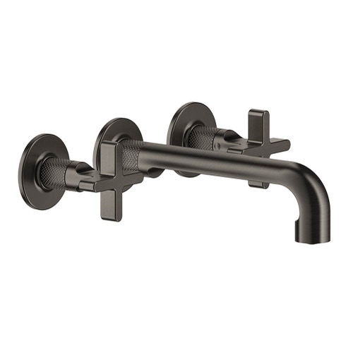 Immagine di Gessi INCISO+ gruppo lavabo P.23 cm, tre fori a parete, senza scarico, finitura cromo 58190#031