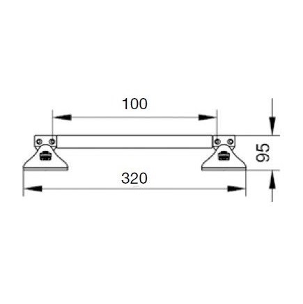 Immagine di Bocchi OGNIDOVE, maniglione 100 mm a ventosa, bianco AM-08E