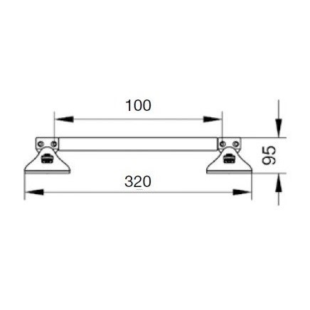 Immagine di Bocchi OGNIDOVE, maniglione 100 mm a ventosa, bianco AM-08E