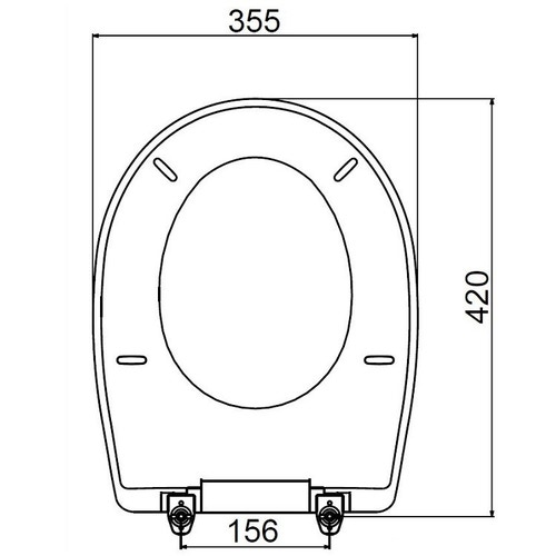 Immagine di Bocchi NEOS COCOON sedile per W.C., 42x35,5cm, resina, bianco NS321009