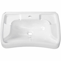 Immagine di Bocchi VERA lavabo sospeso, ergonomico con fronte concavo per avvicinamento facilitato, appoggiagomiti 70x57cm, colore bianco NS98000