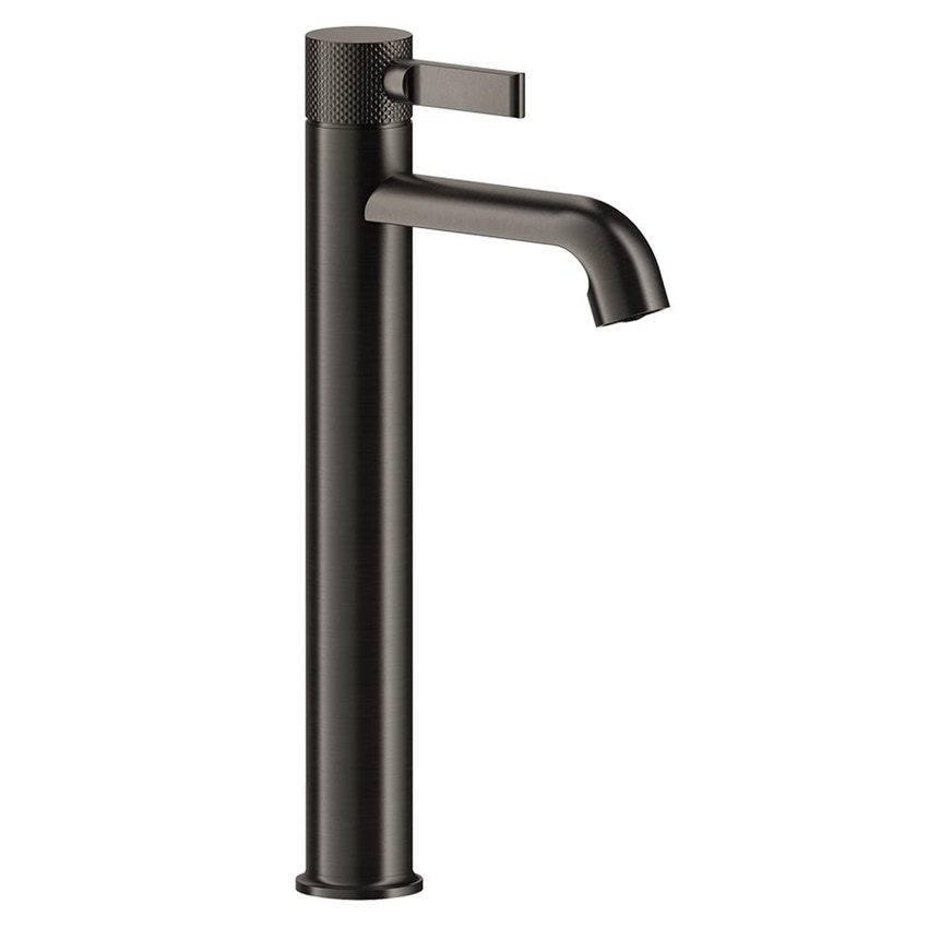 Immagine di Gessi INCISO- miscelatore lavabo H.34 cm, senza scarico,con flessibili di collegamento, finitura black metal brushed PVD 58004#707