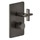 Gessi INCISO+ miscelatore termostatico per doccia, a parete, 1 uscita, finitura black metal brushed PVD 58232#707