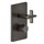 Gessi INCISO+ miscelatore termostatico per doccia, a parete, 2 uscite, finitura black metal brushed PVD 58234#707