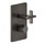 Gessi INCISO+ miscelatore termostatico per doccia, a parete, 3 uscite, finitura black metal brushed PVD 58236#707
