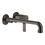 Immagine di Gessi INCISO- miscelatore lavabo P. 30 cm a parete, senza scarico, finitura black metal brushed PVD 58089#707