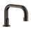 Immagine di Gessi INCISO- bocca da banco per lavabo H.14 cm, finitura black metal brushed PVD 58091#707
