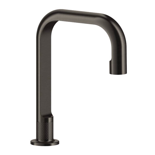 Immagine di Gessi INCISO- bocca da banco per lavabo H.24 cm, finitura black metal brushed PVD 58093#707