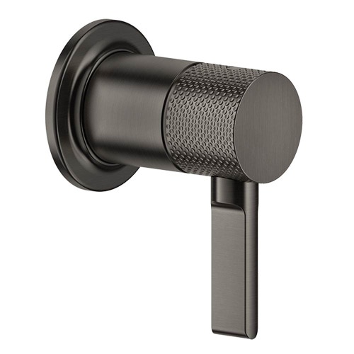 Immagine di Gessi INCISO- comando remoto per lavabo/doccia a parete, 1 uscita, finitura black metal brushed PVD 58109#707