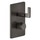Gessi INCISO- miscelatore termostatico a parete per doccia, 3 uscite, finitura black metal brushed PVD 58136#707