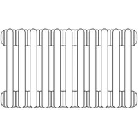 Immagine di Irsap TESI 3 radiatore per sostituzione A, 11 elementi, H.186,5 L.49,5 P.10,1 cm, colore nero finitura lucido RT318651110IRNON