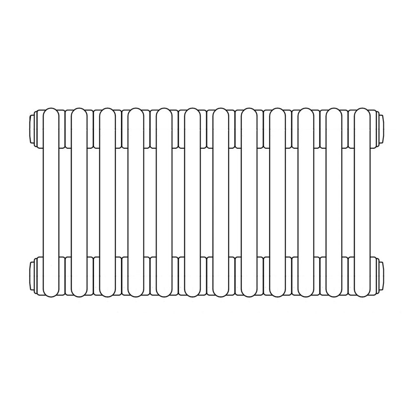 Immagine di Irsap TESI 3 radiatore per sostituzione A, 12 elementi H.186,5 L.54 P.10,1 cm, colore nero finitura opaco RT3186512K1IRNON