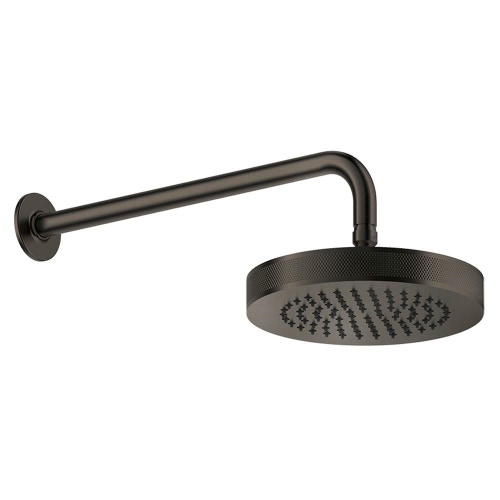 Immagine di Gessi INCISO SHOWER soffione anticalcare a parete orientabile, finitura black metal brushed PVD 58185#707