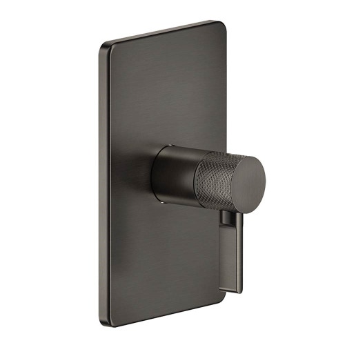 Immagine di Gessi INCISO SHOWER miscelatore a parete, 1 uscita, senza corpo incasso, finitura black metal brushed PVD 58061#707