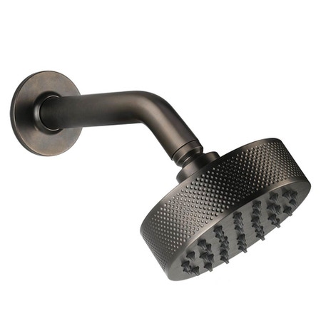 Immagine di Gessi INCISO SHOWER soffione anticalcare a parete, orientabile, finitura black metal brushed PVD 58189#707
