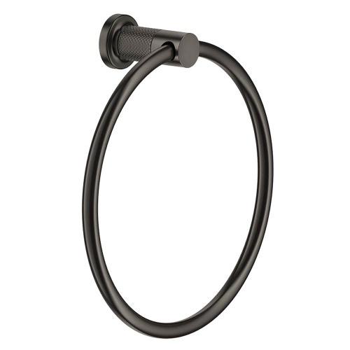 Immagine di Gessi INCISO ACCESSORI porta salvietta a parete ad anello, finitura black metal brushed PVD 58509#707