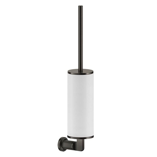 Immagine di Gessi INCISO ACCESSORI porta scopino a parete colore bianco,finitura black metal brushed PVD 58519#707