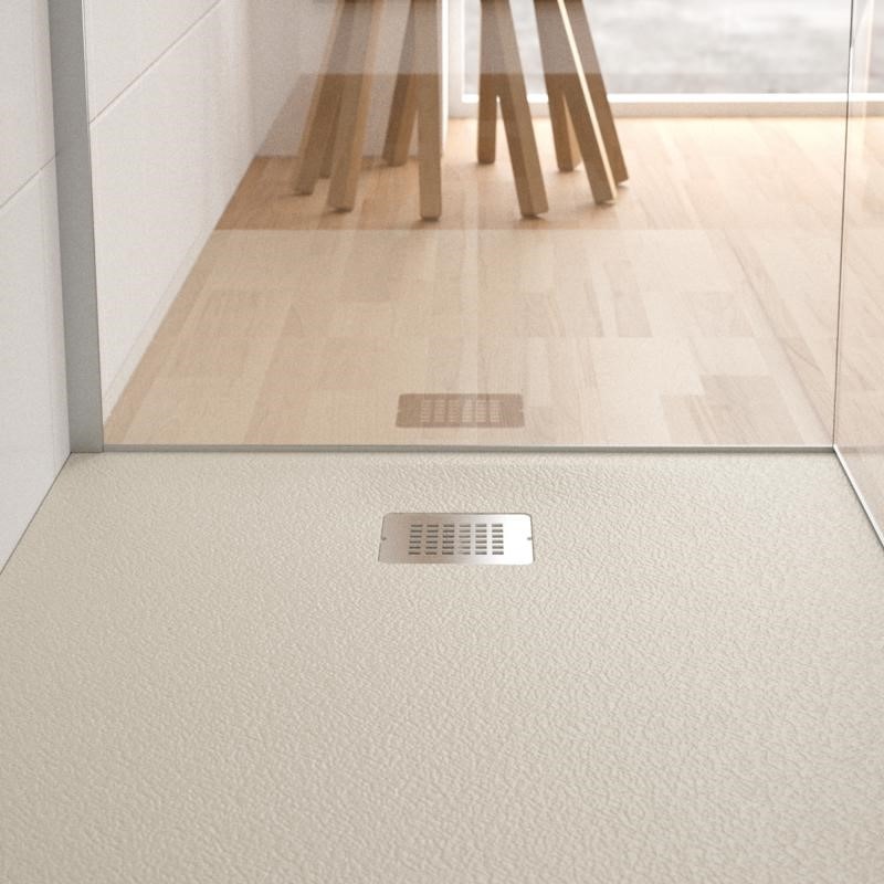 Immagine di Ideal Standard ULTRA FLAT S piatto doccia quadrato 100 cm ultrasottile, colore sabbia finitura opaco effetto pietra K8216FT