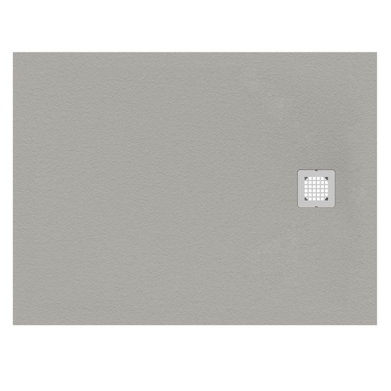 Immagine di Ideal Standard ULTRA FLAT S piatto doccia rettangolare L.90 P.70 cm ultrasottile, colore grigio cemento finitura opaco effetto pietra K8190FS