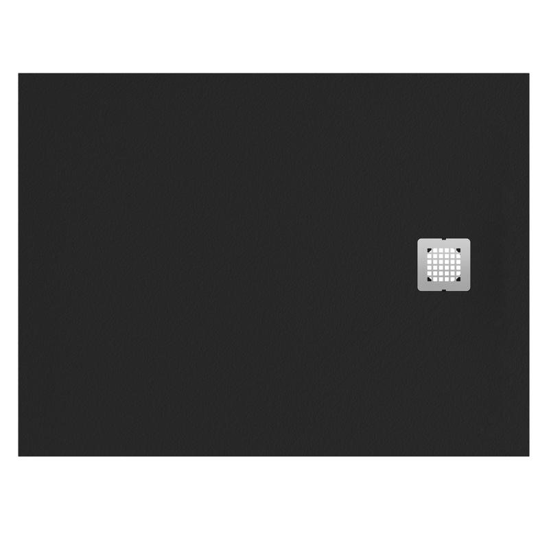 Immagine di Ideal Standard ULTRA FLAT S piatto doccia rettangolare L.90 P.70 cm ultrasottile, colore nero finitura opaco effetto pietra K8190FV