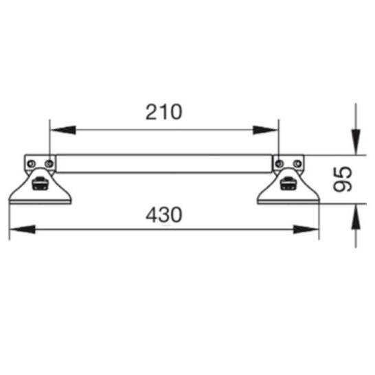 Immagine di Bocchi OGNIDOVE, maniglione 210 mm a ventosa, bianco AM-080225