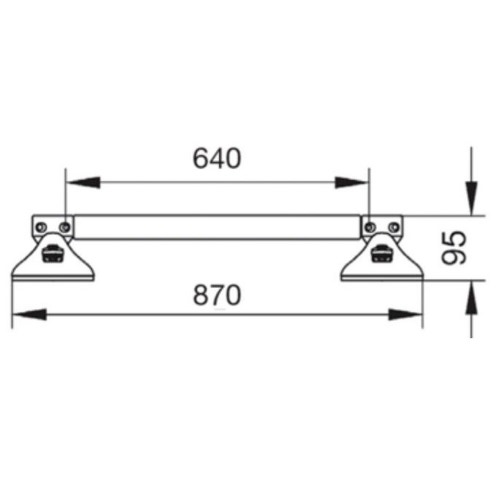 Immagine di Bocchi OGNIDOVE, maniglione 640 mm a ventosa, bianco AM-085207