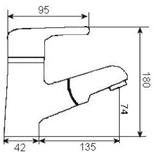 Immagine di Bocchi Miscelatore meccanico con installazione a bordo lavabo, con maniglia a presa facilitata e bocchello estraibile NS98650