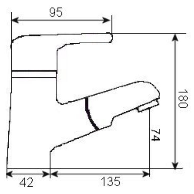 Immagine di Bocchi Miscelatore meccanico con installazione a bordo lavabo, con maniglia a presa facilitata e bocchello estraibile NS98650