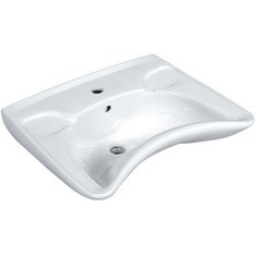 Immagine di Bocchi SLIM lavabo sospeso, ergonomico con fronte concavo per avvicinamento facilitato, appoggiagomiti 60x51cm, colore bianco NS98147 