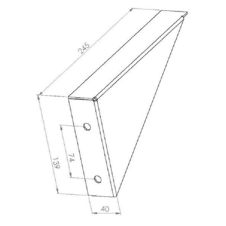 Immagine di Bocchi SLIM coppia mensole fisse per lavabo Slim, 13,9x24,5x4cm, acciaio verniciato NS8693